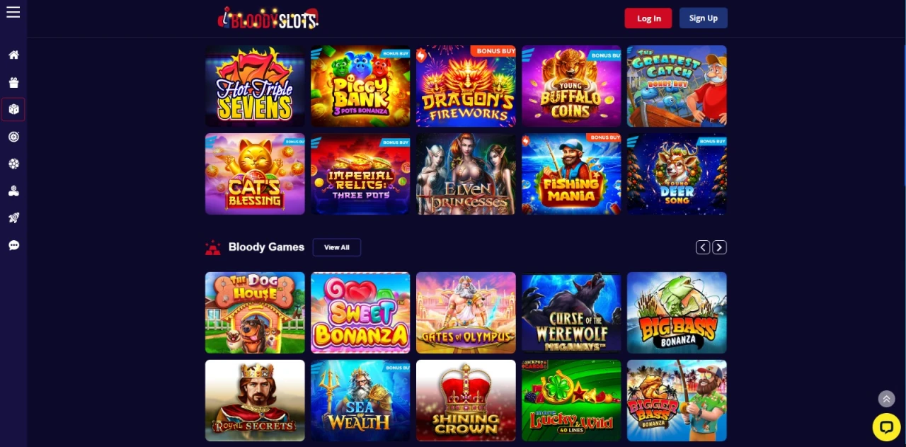 BloodySlots Casino Not on Gamstop - Games
