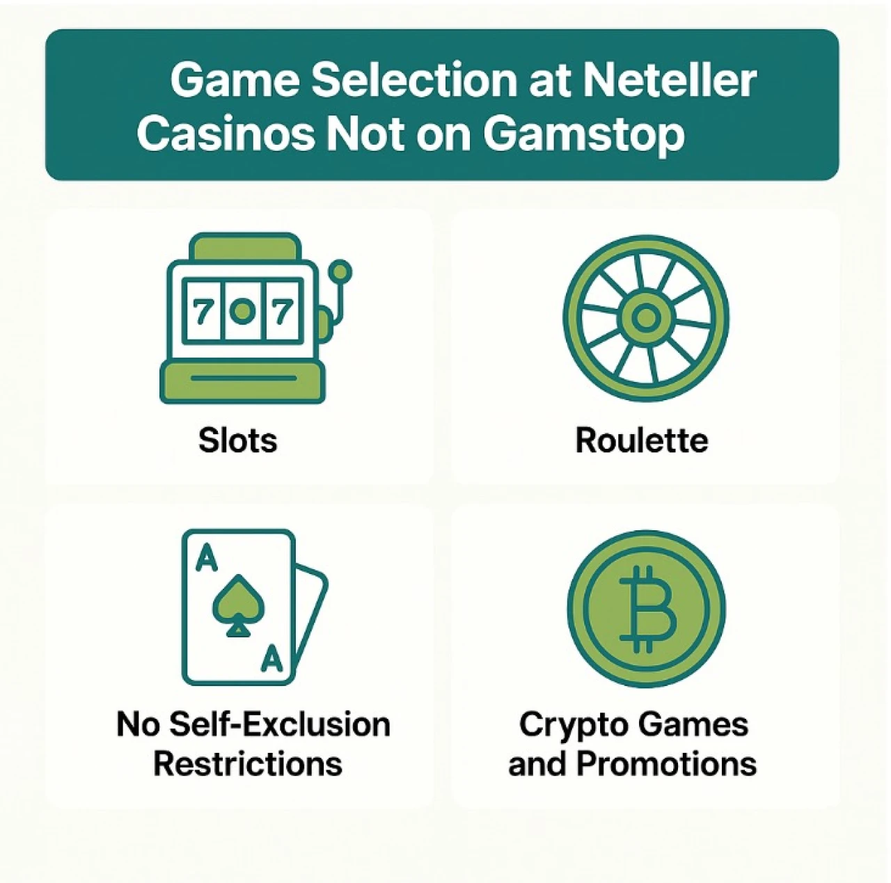Game Selection at Neteller Casinos not on Gamstop