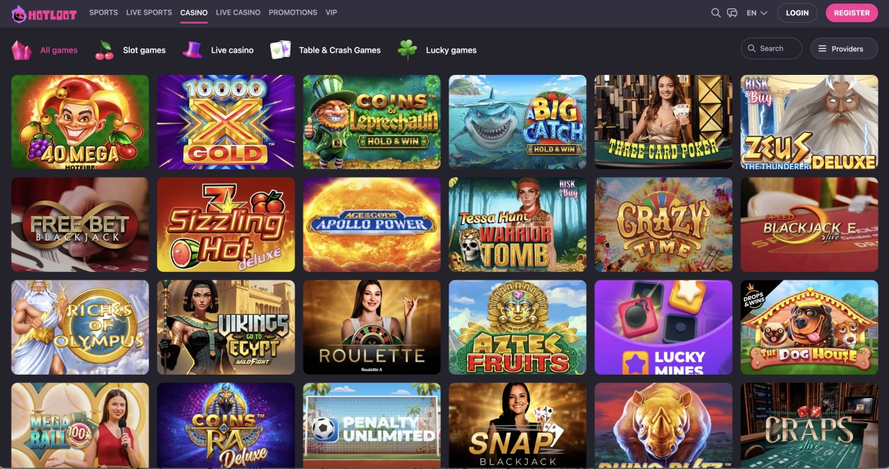 Hot Loot Casino Not on Gamstop - Slots