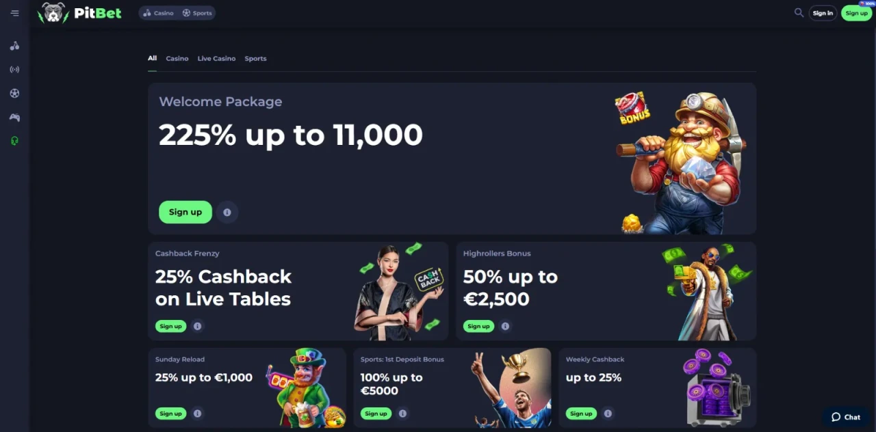 Pitbet Welcome Packages